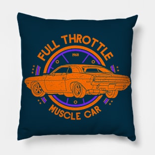 1968 Full Throttle Muscle Car Pillow