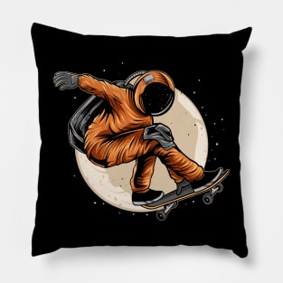 space skateboard in the moon Pillow