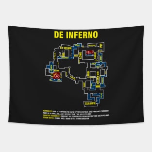 T-Shirt Csgo Inferno map Tapestry