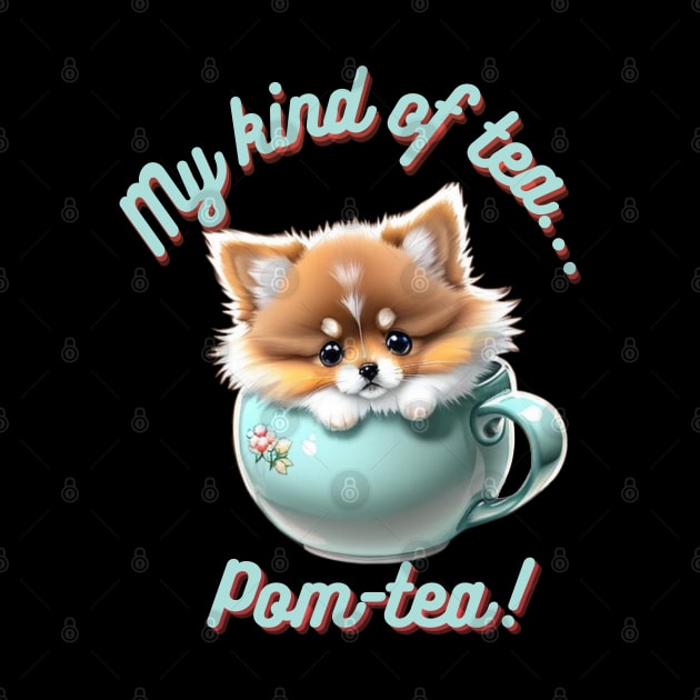 Cute Pomeranian Tea Cup by SweetPawsnClaws