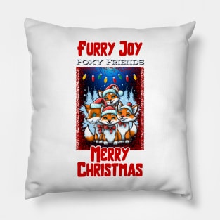 Foxy Friends: Merry Christmas Joy Pillow