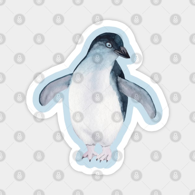 Baby Blue Penguin Magnet by Duck Cloud 9