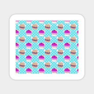 Angel Cupcake Burger Pattern Magnet