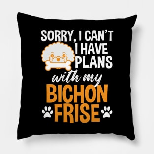 Bichon Frise Gift Funny Bichon Owner Tee Busy With My Bichon Pillow