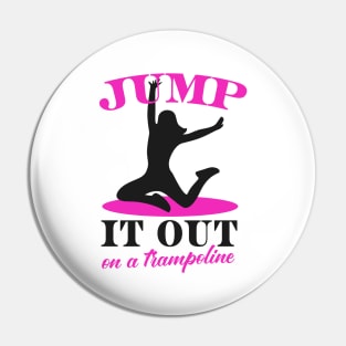 Trampoline Women Jumping Fitness Gift Pin