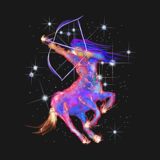 Sagittarius Centaur Horse Art Astrology Zodiac Design T-Shirt