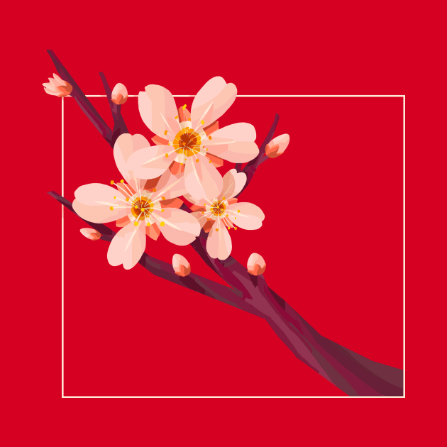 Cherry Plum Blossom Flower Sakura Chinese Japanese by banditotees