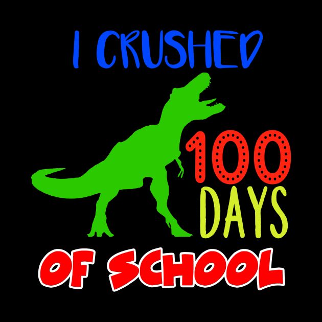 100th Day Of School Dinosaur by Brothers With Ax Sticks