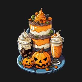 Enchanting Eats Delight in a Halloween Dessert Journey T-Shirt