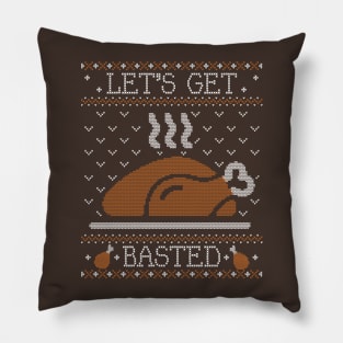 Let's Get Basted, Ugly Thanksgiving Sweater Pillow