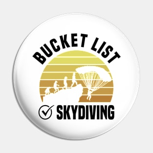 Skydiving Skydiver Parachuting Parachute Skydivers Pin