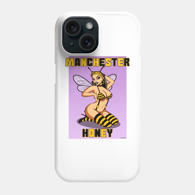 Manchester girl, Manchester bee, Manchester honey Phone Case by jimmy-digital