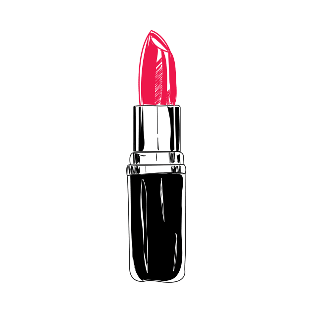 Red lipstick by snowshade