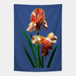 Irises - Bronze-Colored Irises Tapestry