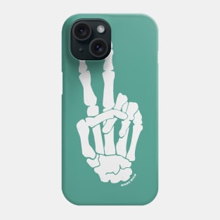 Made Wild " Hand Gesture ( Hand With Two Bones Fingers Up " ( Skeleton ) Phone Case