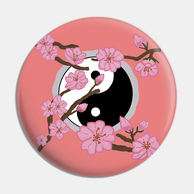 Yin and Yang sakura Pin by adelinegraphics