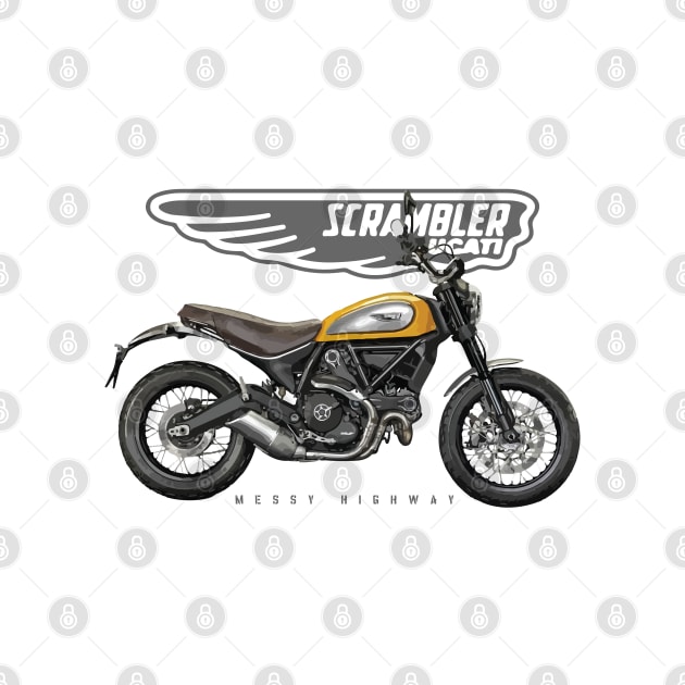 Ducati Scrambler Classic 17 orange, sl by MessyHighway