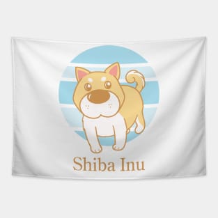 Cute Dogs illustrations - Shiba Inu Tapestry