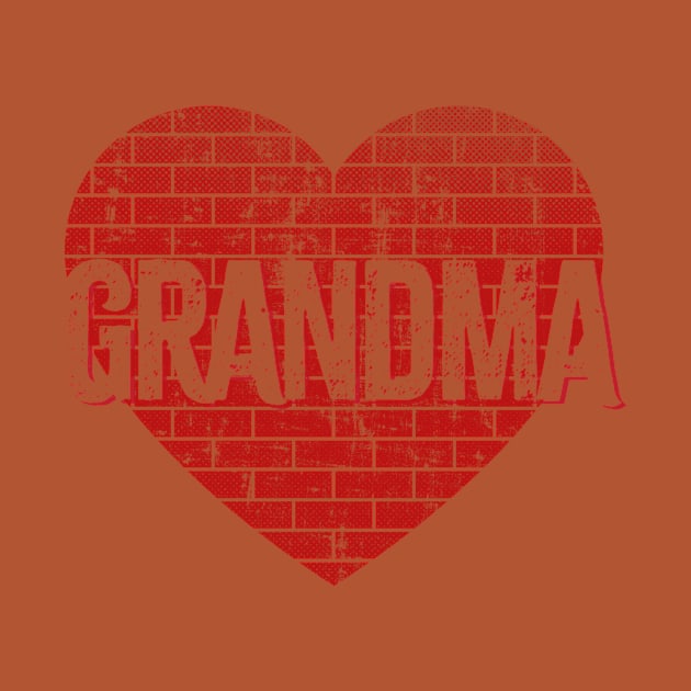 Wall of Moms Grandma Brick Heart by mindeverykind