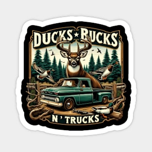 Ducks Bucks N Trucks Hunting Magnet