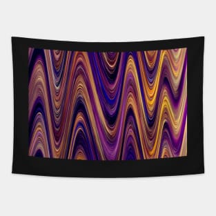 Waves of Purple and Gold Tapestry