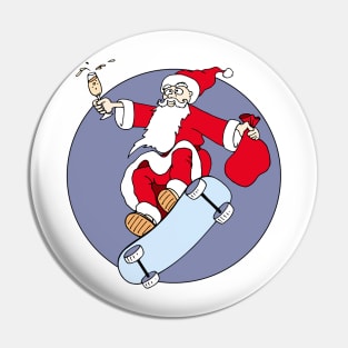 santa claus delivering the christmas gift Pin