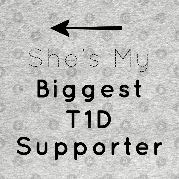 Discover She's My T1D Supporter - Type One Diabetes - T-Shirt