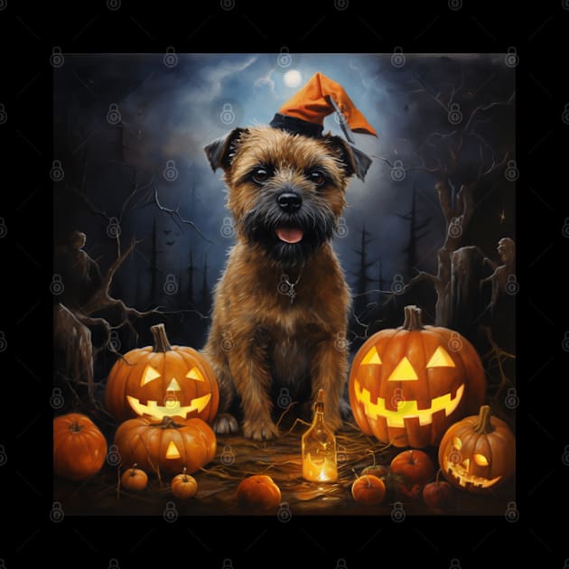 border terrier Halloween by NatashaCuteShop