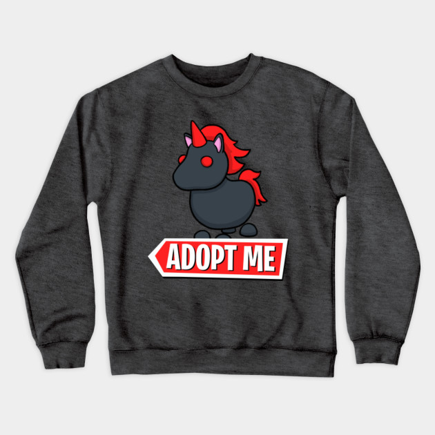 Evil Unicorn Adopt Me Crewneck Sweatshirt Teepublic - evil unicorn adopt me roblox