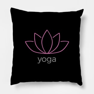 Yoga and Lotus Flower Pillow