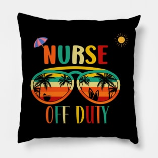 Nurse Off Duty- Summers retro vintage Sunglasses Pillow