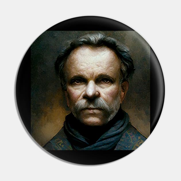 Old Friedrich Nietzsche Imaginary Portrait Pin by Classical