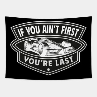 Drag Racing Car Motorsport Slogan Men's Tapestry