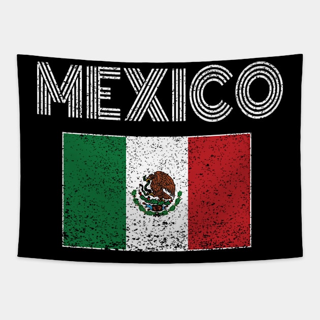 Mexican National Flag Vintage Mexico Country Gift Tapestry by Grabitees