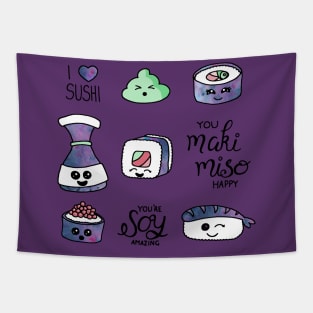 Galaxy Sushi Tapestry