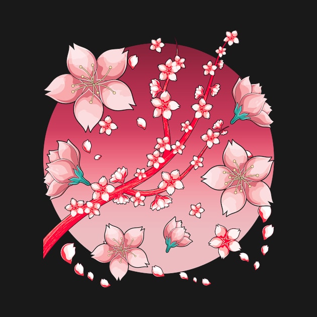 Japanese Sakura Pink Flower Blossom Japan Cherry Blossom by shirtsyoulike