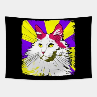 Turkish Angora Pop Art - Cat Lover Gift Tapestry