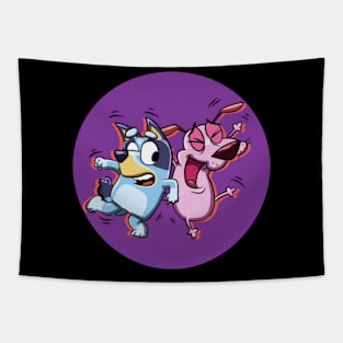 bluey happy Tapestry