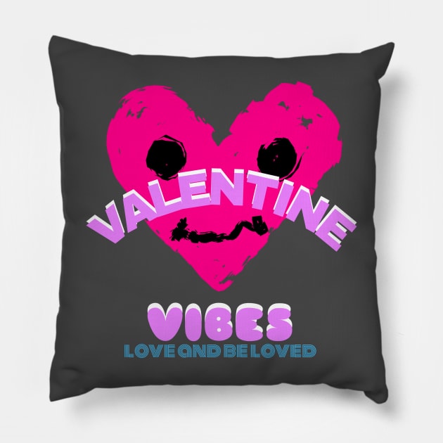 Valentine Vibes Pillow by rikardi_art