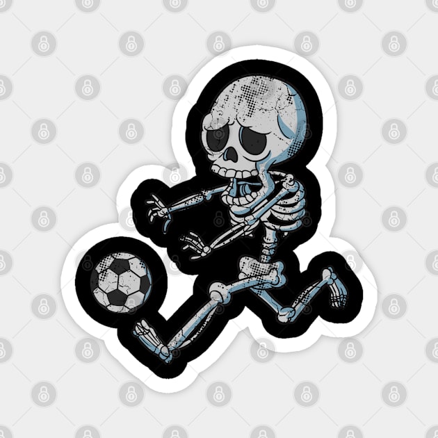 Halloween Soccer Skeleton Magnet by E