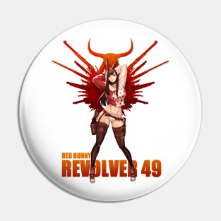Red Bunny Revolver Pin