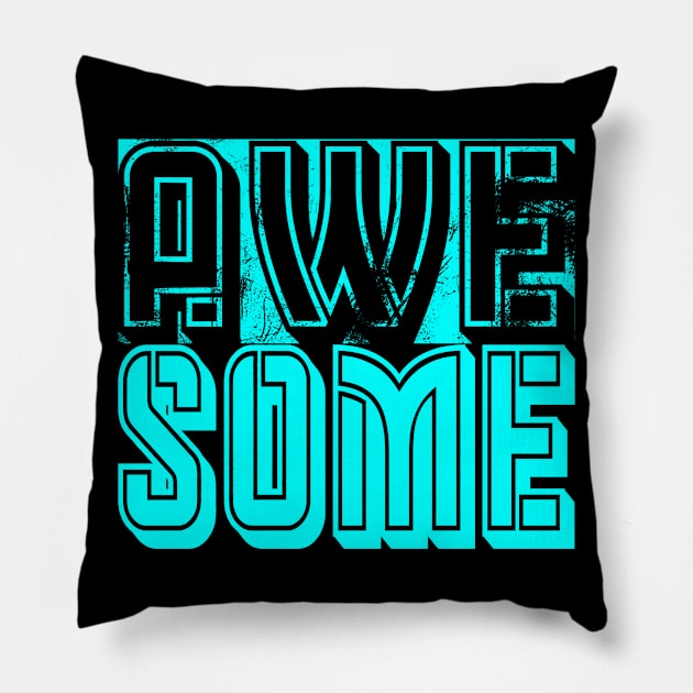 Awesome Pillow by Boo Face Designs