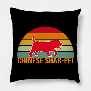 Chinese Shar-Pei Vintage Silhouette Pillow