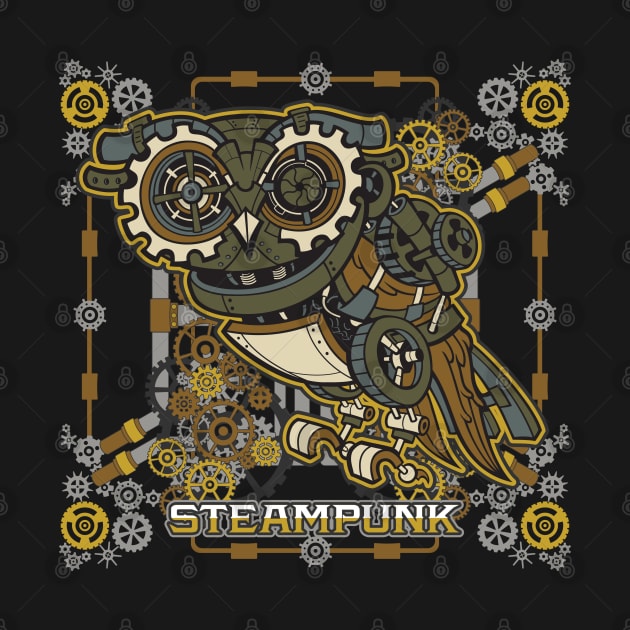 Steampunk Mechanical Owl by RadStar