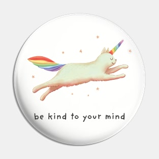 Be kind to your mind with unicorn cat for cat lovers Pin