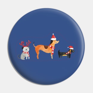 Christmas dogs Pin