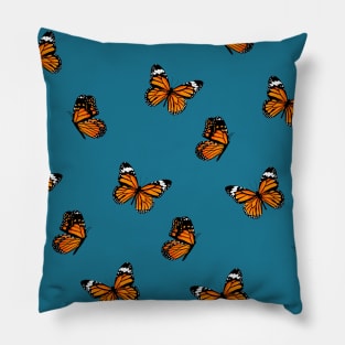 Monarch Butterflies in Flight Pillow