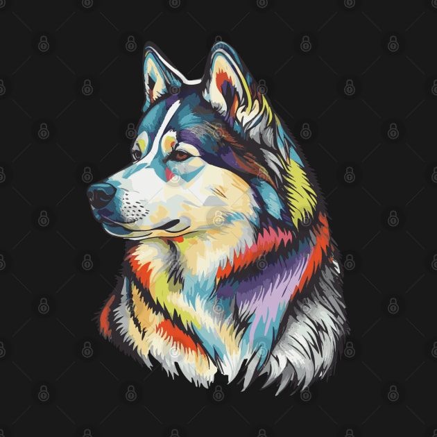 Siberian Husky Dog Art by The Image Wizard