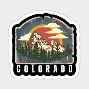 Visit Colorado State USA Vintage Retro Badge Magnet