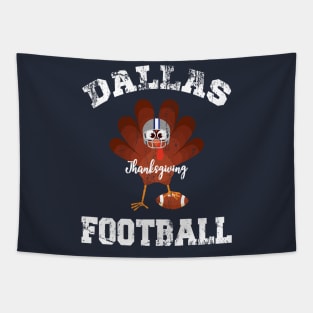 Dallas Thanksgiving Day Football Texas Distressed Turkey Tapestry